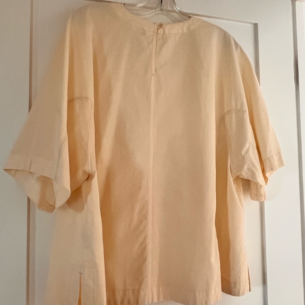 Toast Textured Cotton Poplin V-Neck Top XL - Picture 6 of 15